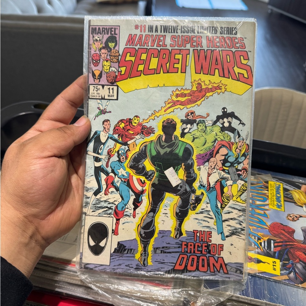 Marvel Secret Wars Comic with Red and Yellow Cover